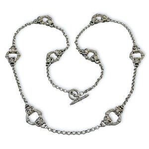 Konstantino 925 Sterling Long Necklace with Toggle Clasp
